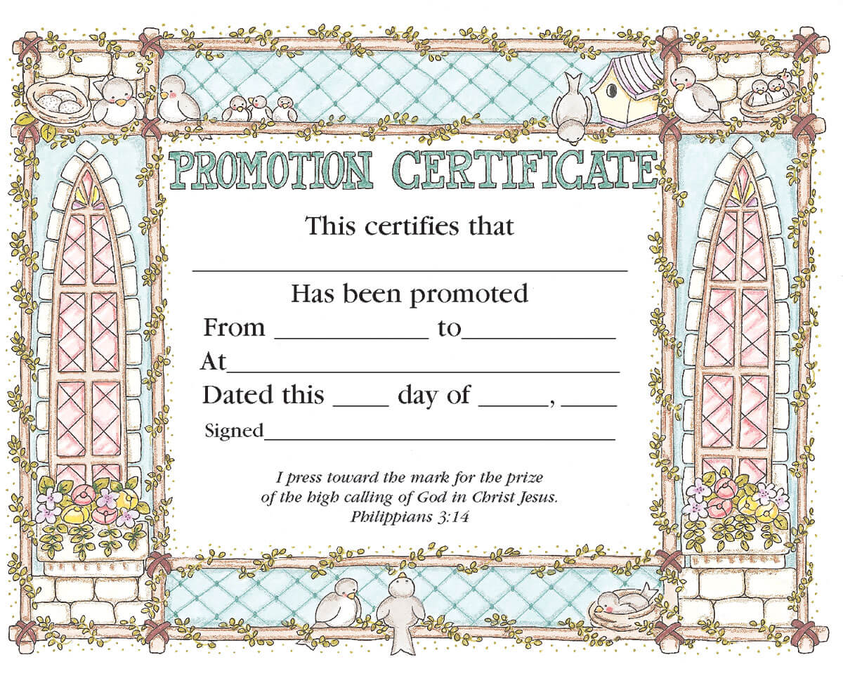 Promotion Certificate – Certificate – Promotion – Christian In Promotion Certificate Template