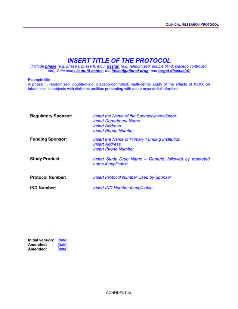 Protocol Template With Dsmb Report Template