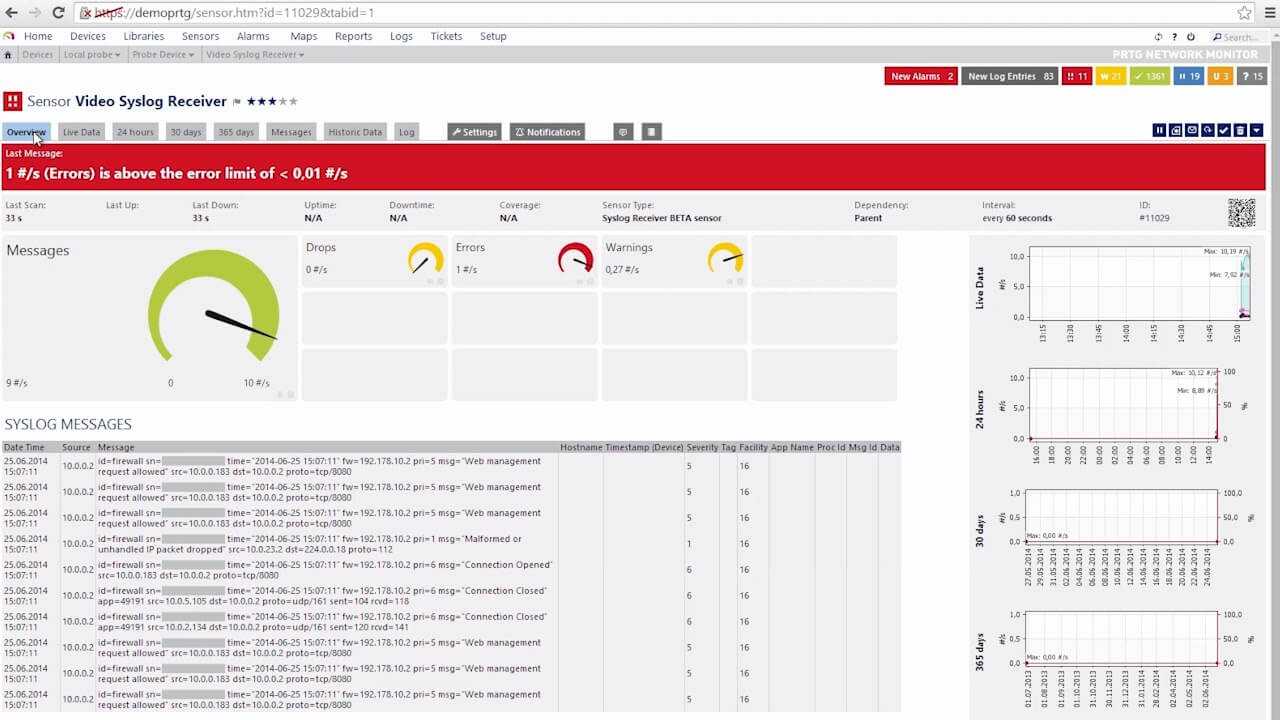 Prtg – Syslog Receiver Throughout Prtg Report Templates