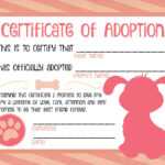 Puppy Adoption Certificate … | Party Ideas In 2019… In Pet Adoption Certificate Template