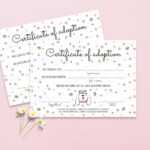 Puppy Adoption Certificate Printable Pet Adoption Center Certificate Of  Adoption Dog Birthday Party Instant Download Adoption Pet Pawty For Pet Adoption Certificate Template