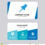 Push Pin Business Card Design Template, Visiting For Your Regarding Push Card Template