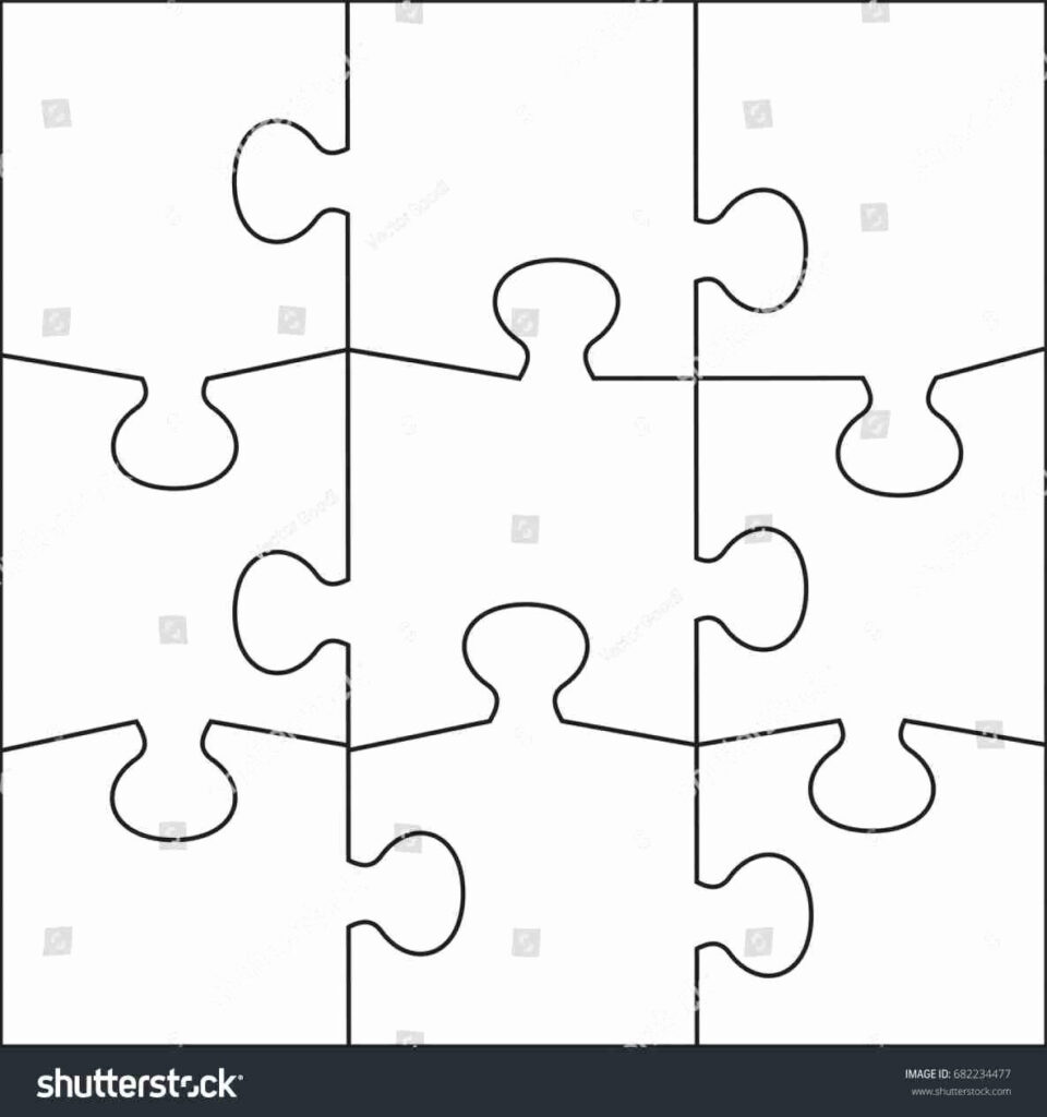 Puzzle Pieces Template For Word Fresh 9 Piece Jigsaw Puzzle With Jigsaw ...