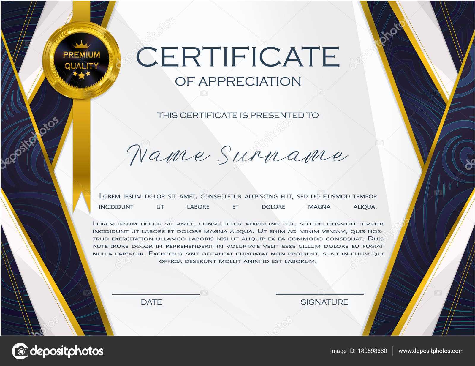 Qualification Certificate Appreciation Design Elegant Luxury Regarding High Resolution Certificate Template