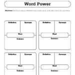 Quick And Easy Vocabulary Activity – Use It With Any Text With Vocabulary Words Worksheet Template