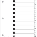 Quickstep® Onestep® Printable Table Of Contents Dividers 10 Tab, White,  24/pk Within Blank Table Of Contents Template