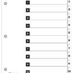 Quickstep® Onestep® Printable Table Of Contents Dividers 10 Tab, White,  24/pk Within Blank Table Of Contents Template