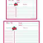 Raspberries Recipe Card – 4X6 & 5X7 Page | Recipe Keepers For 4X6 Photo Card Template Free