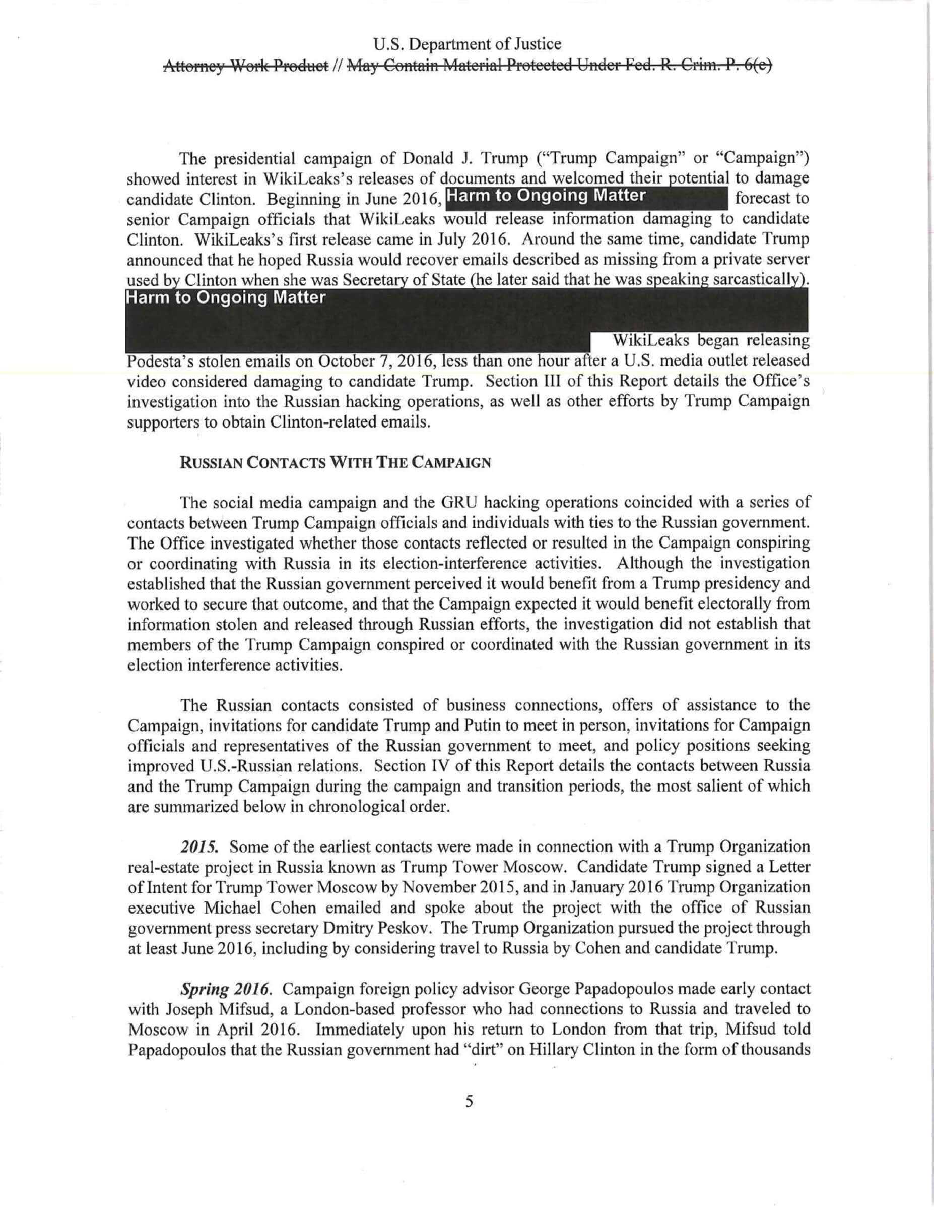 Read The Mueller Report: The Full Redacted Version Regarding Sample Fire Investigation Report Template