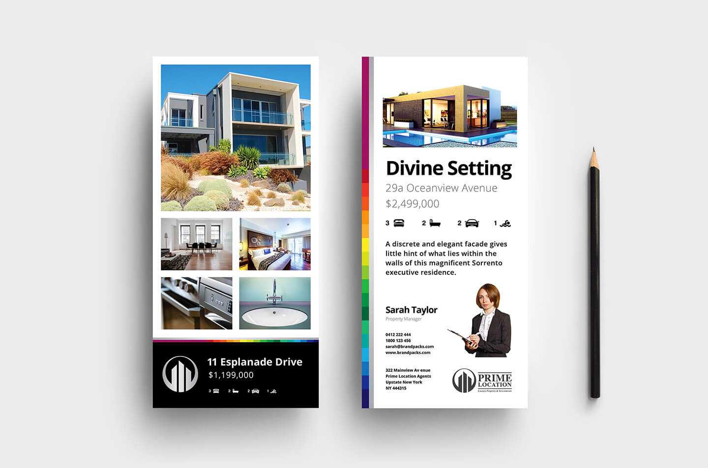 Real Estate Agency Dl Rack Card Template In Psd, Ai & Vector Pertaining To Dl Card Template