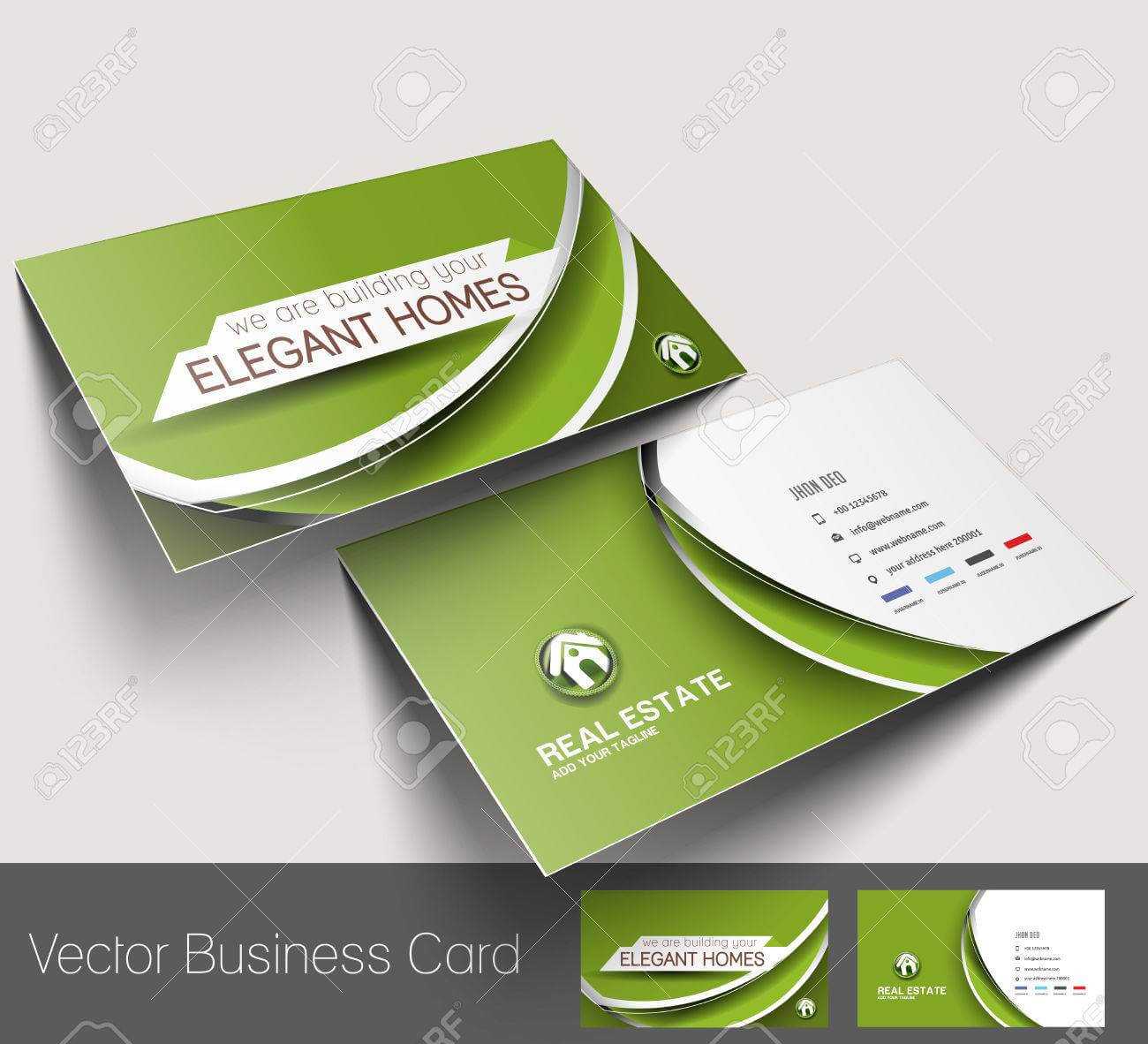 Real Estate Agent Business Card Set Template With Regard To Real Estate Agent Business Card Template