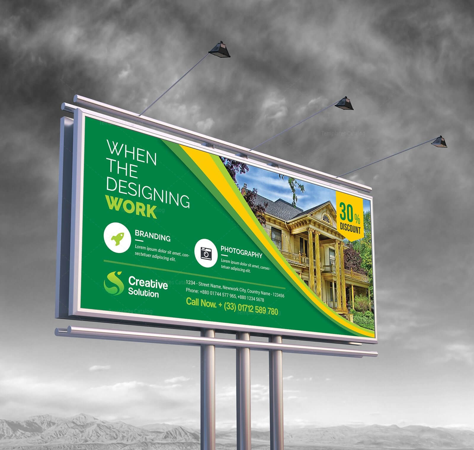 Real Estate Billboard Banner Template 000354 Pertaining To Street Banner Template
