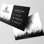 Real Estate Business Card Template #full#bleed#print#ready Intended For Real Estate Agent Business Card Template