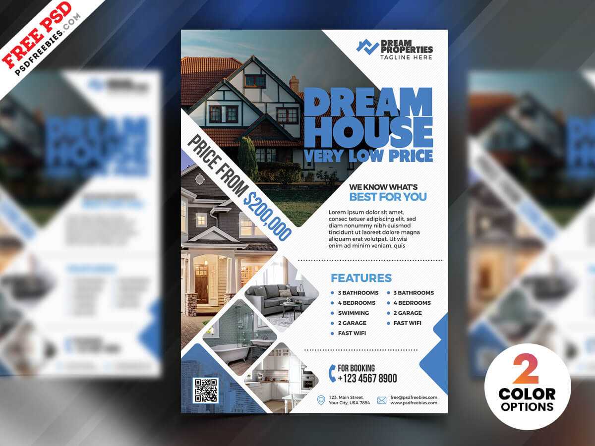 Real Estate Flyer Design Psd | Psdfreebies with regard to Real Estate Brochure Templates Psd Free Download