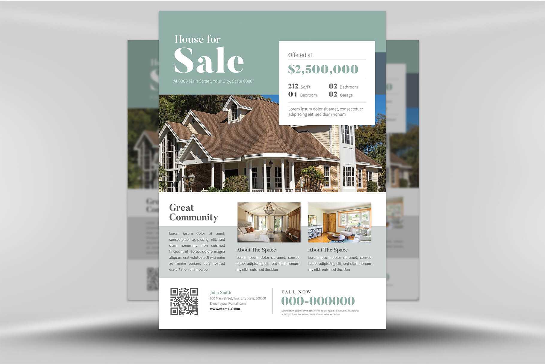 Real Estate Flyer Template Brochure With Shape Publisher Within Real Estate Brochure Templates Psd Free Download