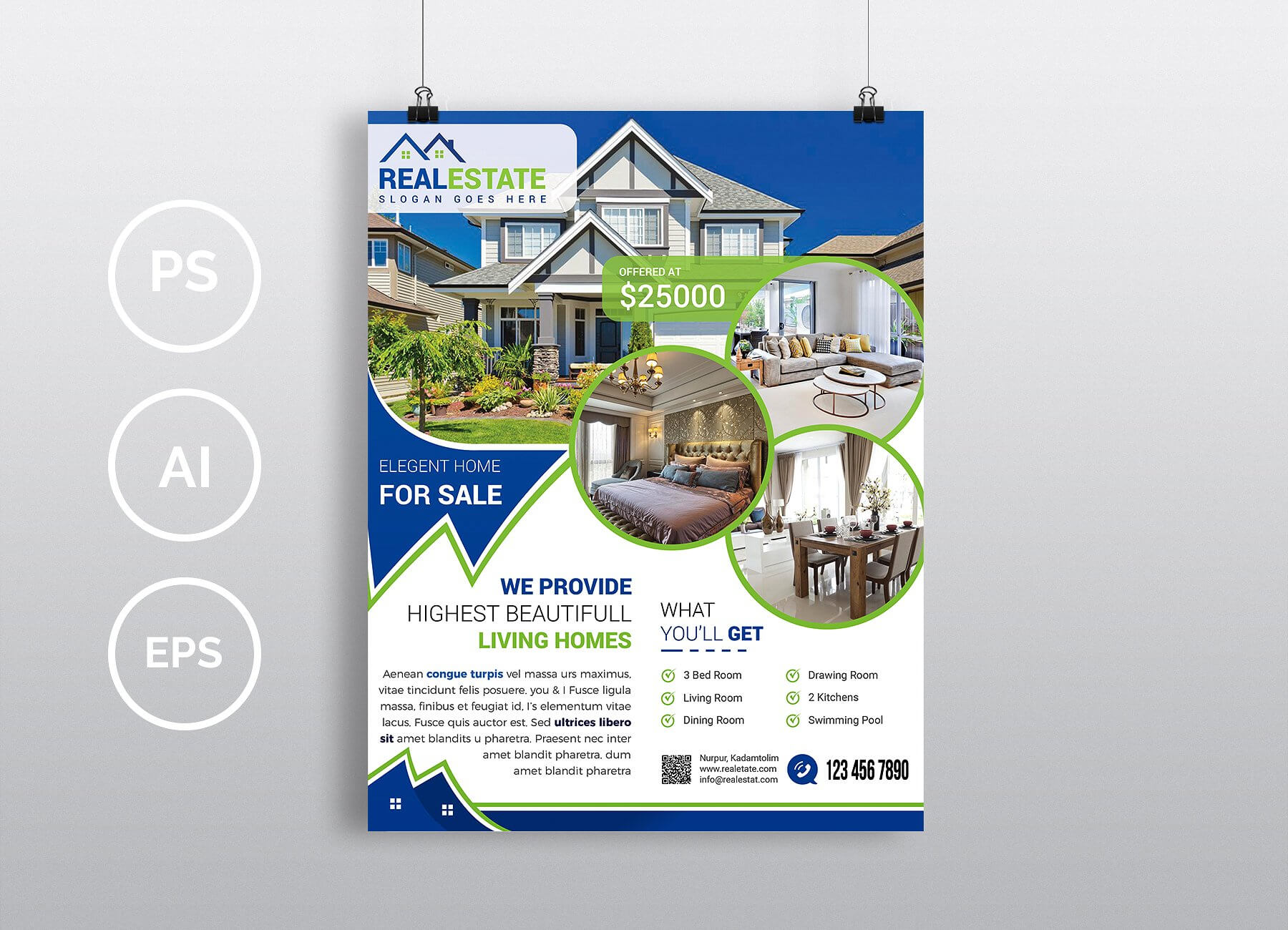 Real Estate – Psd Photoshop Flyer Template – Free Psd Flyer With Regard To Real Estate Brochure Templates Psd Free Download