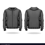 Realistic Detailed 3D Template Blank Black Male Pertaining To Blank Black Hoodie Template