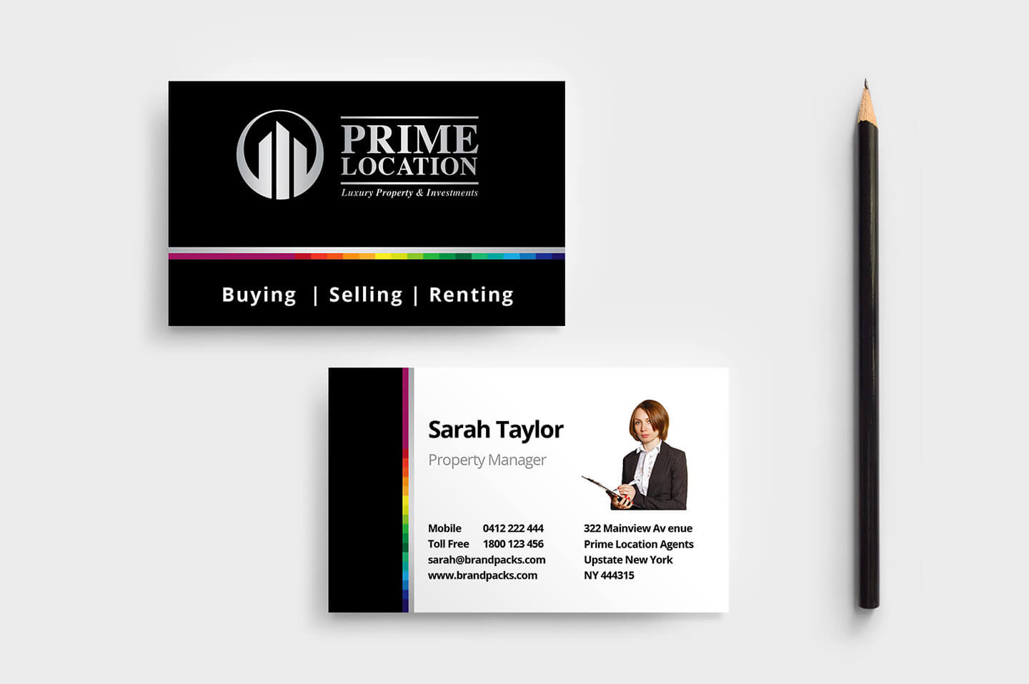 Realtor Business Card Template In Psd, Ai & Vector – Brandpacks In Real Estate Agent Business Card Template
