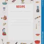 Recipe Card. Cookbook Page. Design Template With Kitchen For Restaurant Recipe Card Template