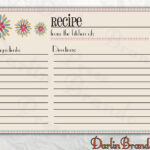 Recipes Card Templates Word | Cooking/baking | Printable Throughout Microsoft Word Recipe Card Template