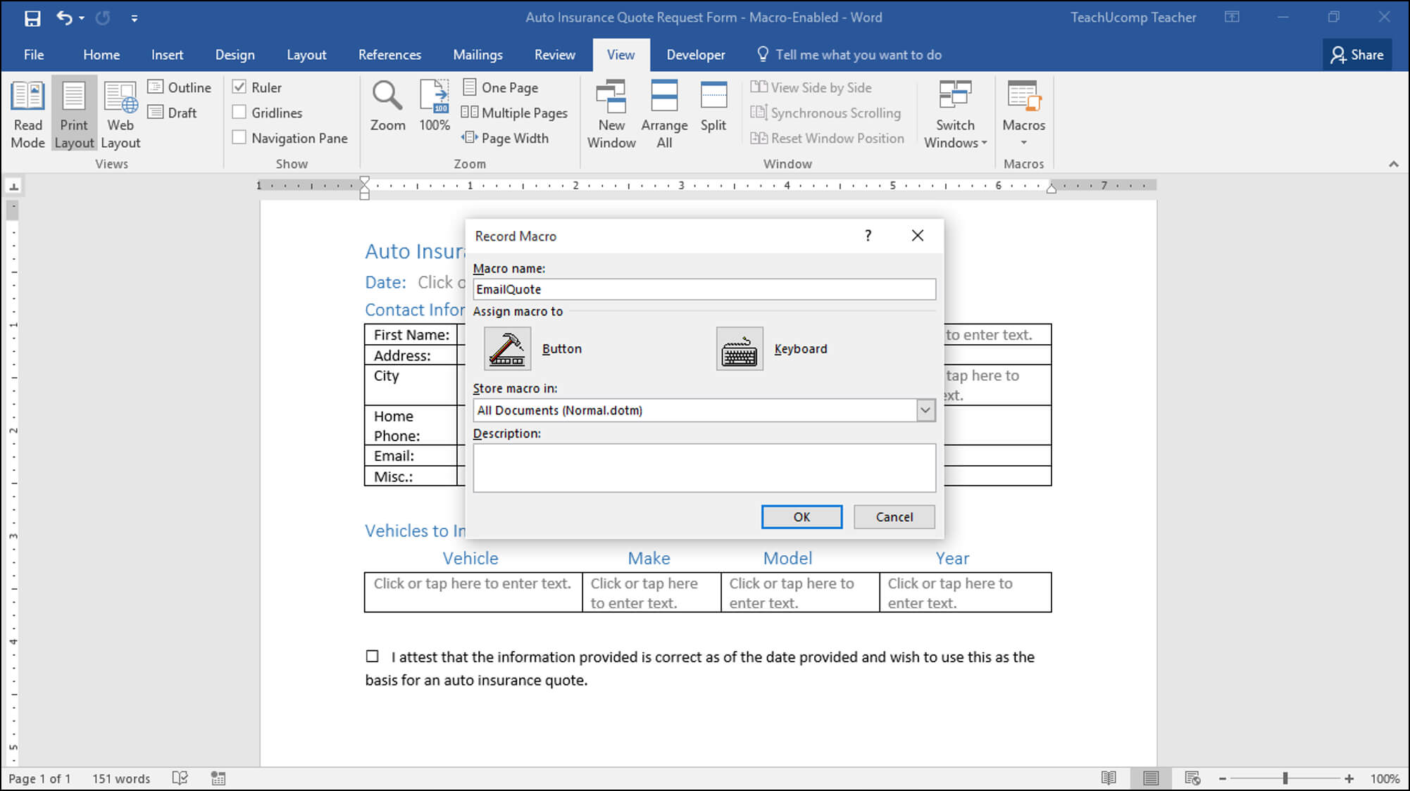 Record A Macro In Word – Instructions And Video Lesson Throughout Word Macro Enabled Template