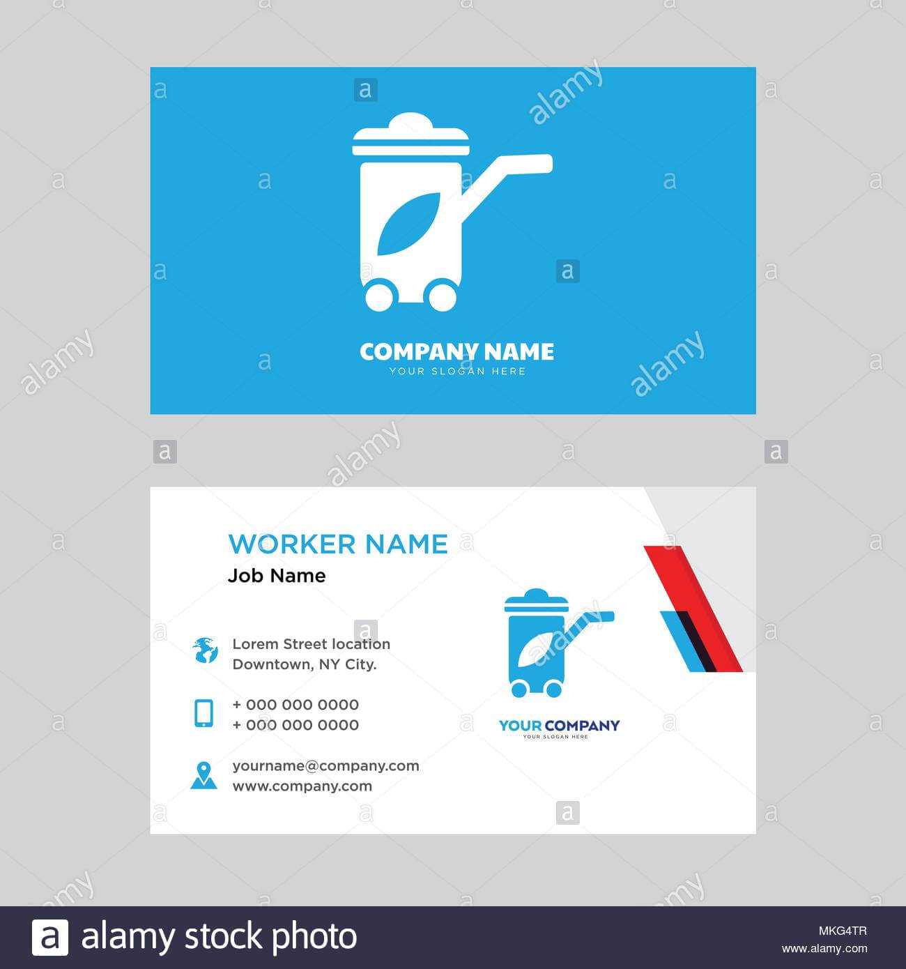 Recycling Bin Business Card Design Template, Visiting For For Bin Card Template