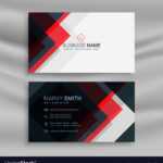 Red And Black Creative Business Card Template Vector Image With Regard To Web Design Business Cards Templates