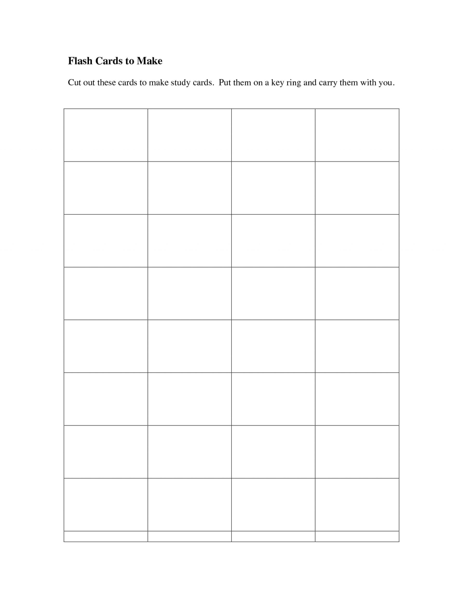 Remarkable Printable Flashcard Template For Word Pertaining To Flashcard Template Word