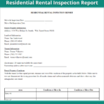 Rental Inspection Report | Property Inspection Checklist With Pre Purchase Building Inspection Report Template