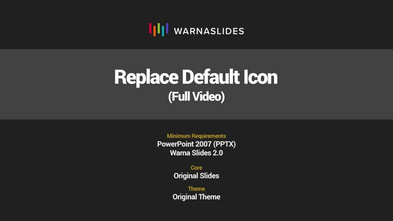 Replace Default Icon In Powerpoint Template – Warna Slides Regarding Replace Powerpoint Template