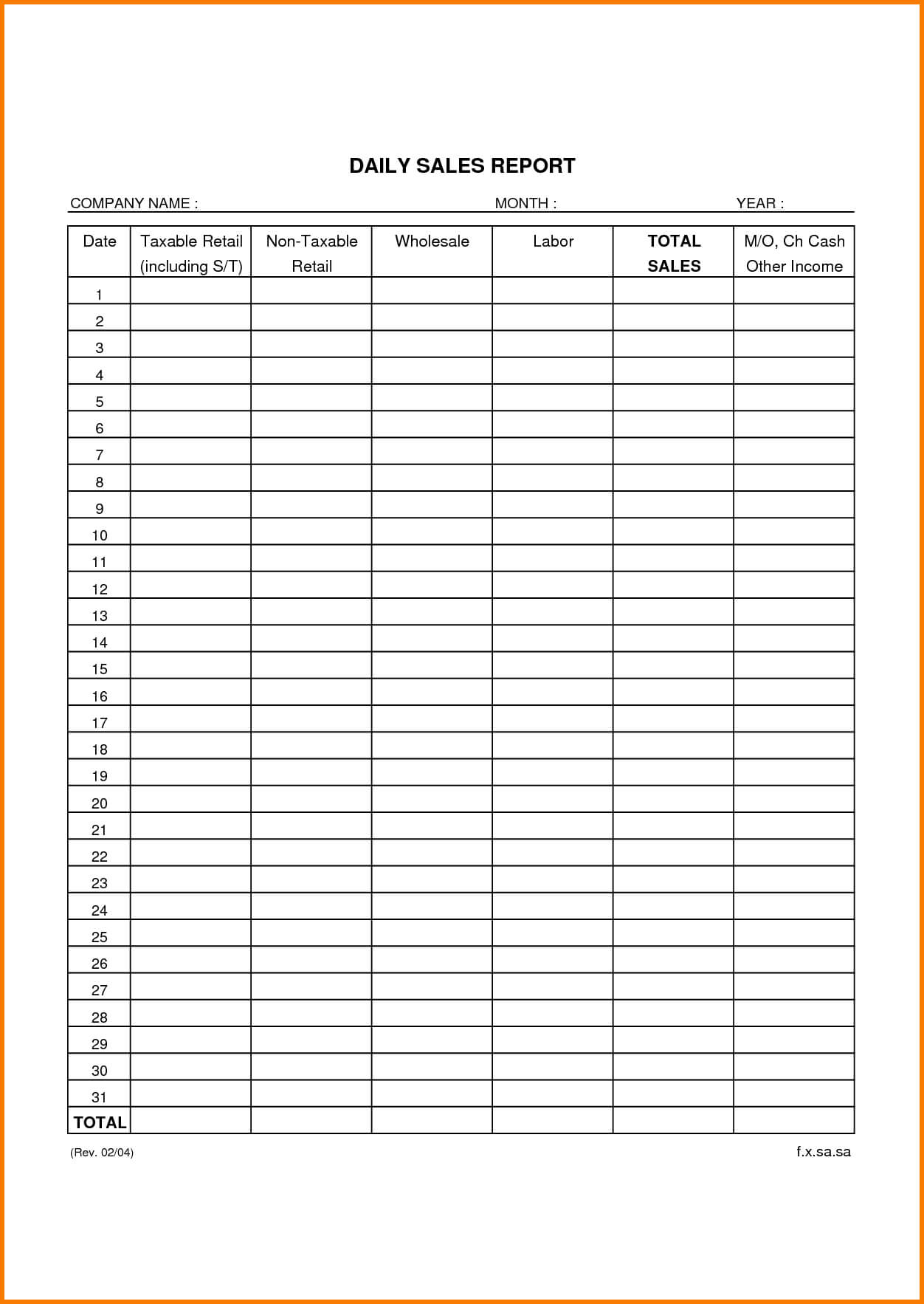 Report Daily Les Template Free Activity Excel For With Regard To Daily Sales Report Template Excel Free