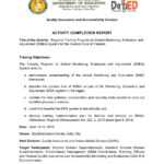 Report Program Sample Internship Writing Management Status With Monitoring And Evaluation Report Writing Template