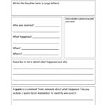 Report Writing Te Ks1 For Teachers Newspaper Format Example With Regard To Report Writing Template Ks1