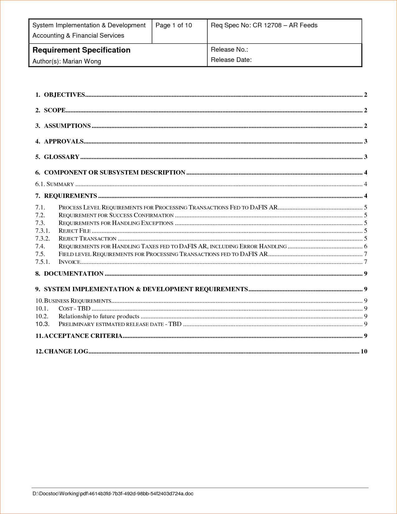Reports Requirements Template 12 Things You Probably Within Report Requirements Template