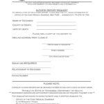 Request Autopsy Report Tn – Fill Online, Printable, Fillable For Autopsy Report Template