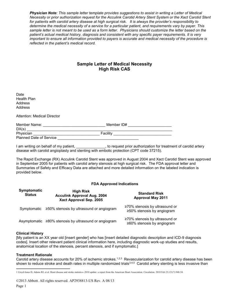 Request Prior Approval Of Carotid Stenting Regarding Carotid Ultrasound Report Template