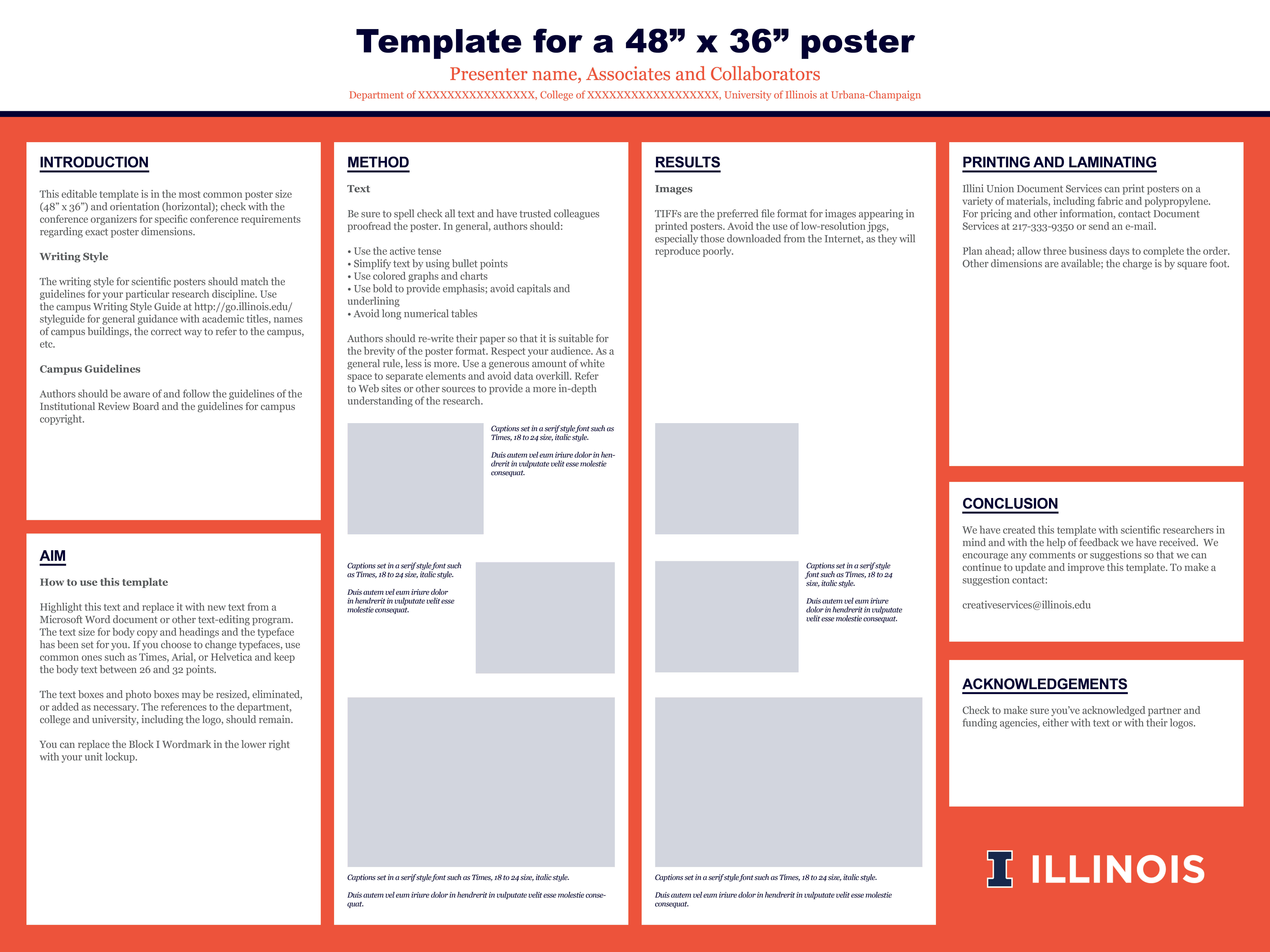 Research Poster | Campus Templates | Public Affairs | Illinois For Powerpoint Presentation Template Size