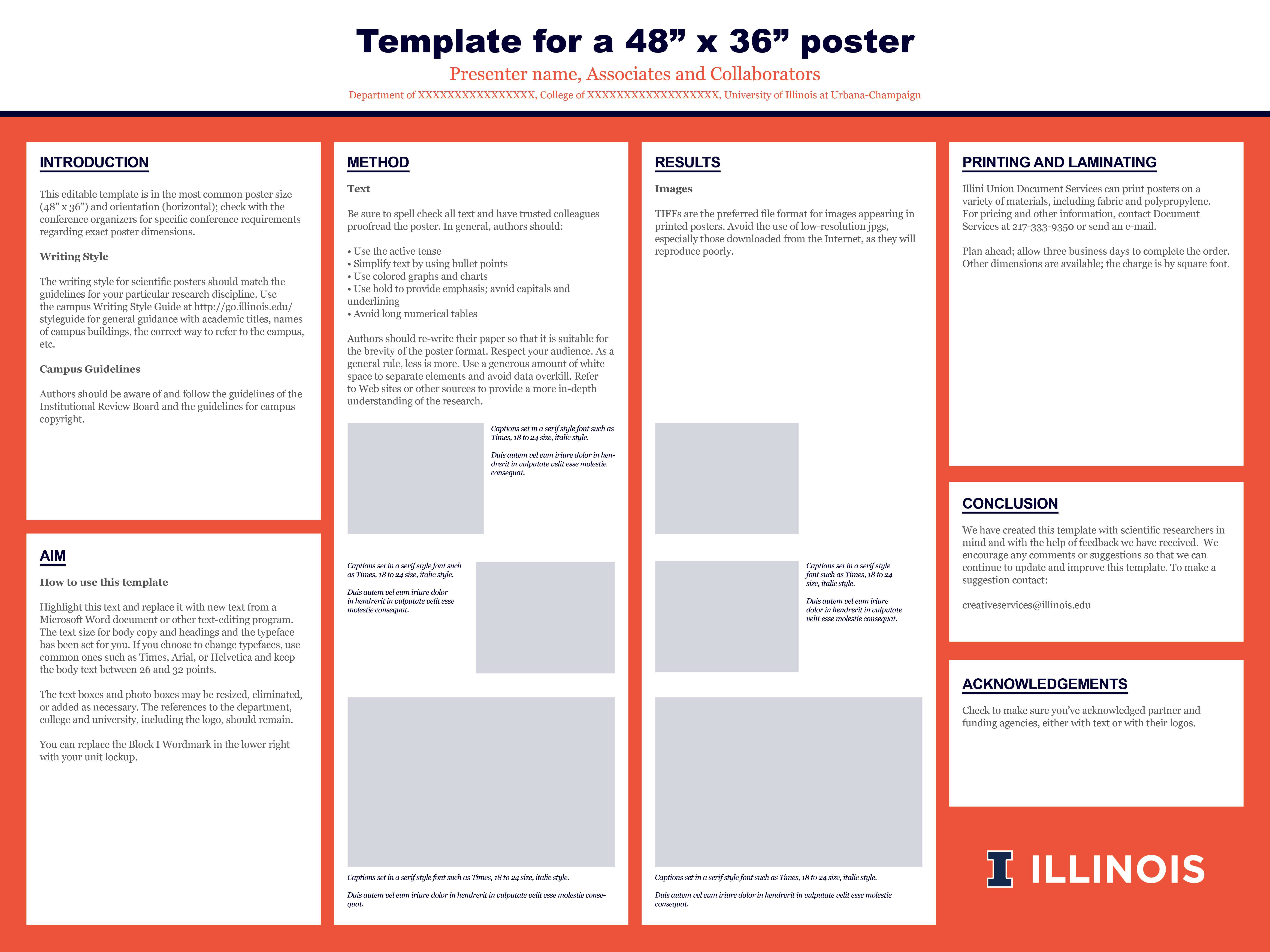 Research Poster | Campus Templates | Public Affairs | Illinois For Powerpoint Presentation Template Size