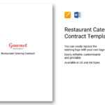 Restaurant Catering Contract Template In Word, Apple Pages For Catering Contract Template Word