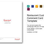 Restaurant Customer Comment Card Template In Psd, Word For Restaurant Comment Card Template