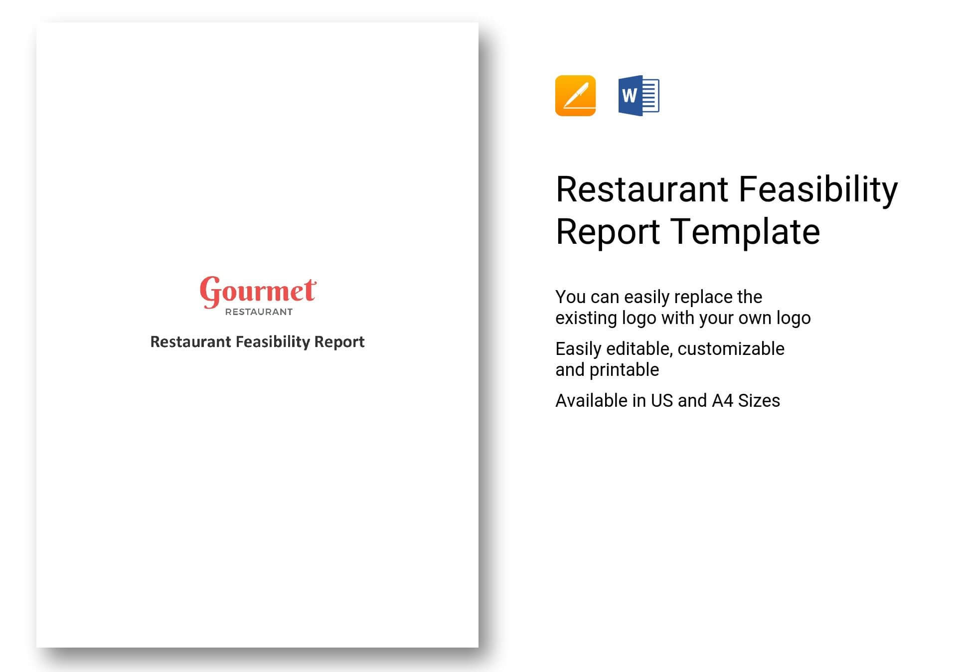 Restaurant Feasibility Report Template In Word, Apple Pages Intended For Technical Feasibility Report Template