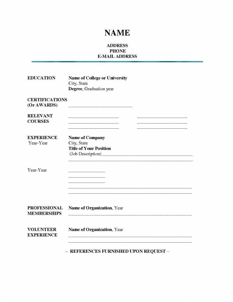 Resume Blank Template Blank Resume Template Pdf Big Resume With Blank Resume Templates For Microsoft Word