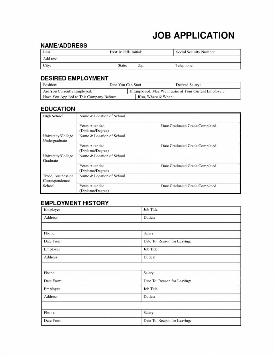 Resume Format Doc Or Pdf Valid Cv Template Microsoft Word For Employment Application Template Microsoft Word