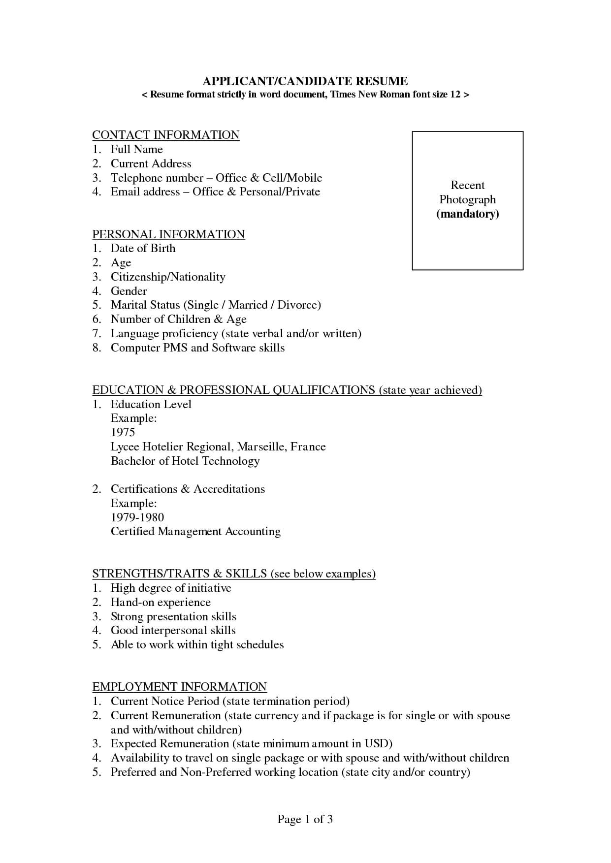 Resume Format Download In Ms Word Microsoft Word Resume For Simple Resume Template Microsoft Word