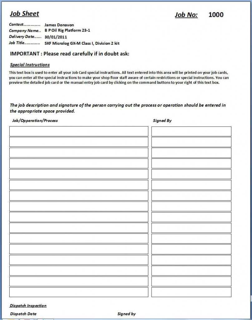 Resume Reference Page Job Sheet Format Available Upon Throughout Maintenance Job Card Template
