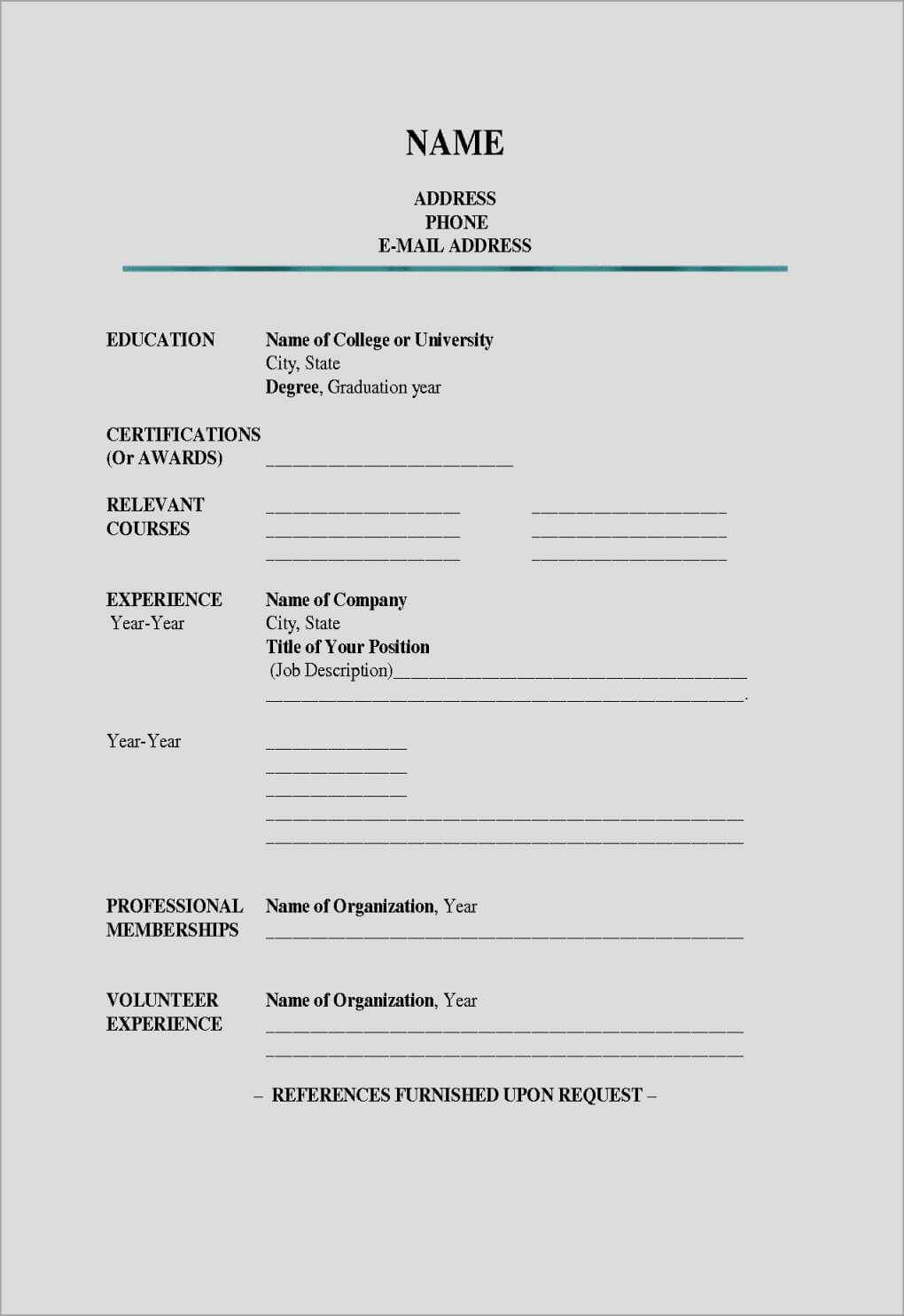 Resume Template To Fill In Fill In Resume Inspirational Fill With Free Bio Template Fill In Blank