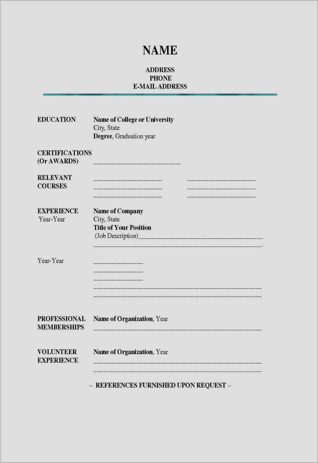 Resume Template To Fill In Fill In Resume Inspirational Fill With Free Bio Template Fill In Blank