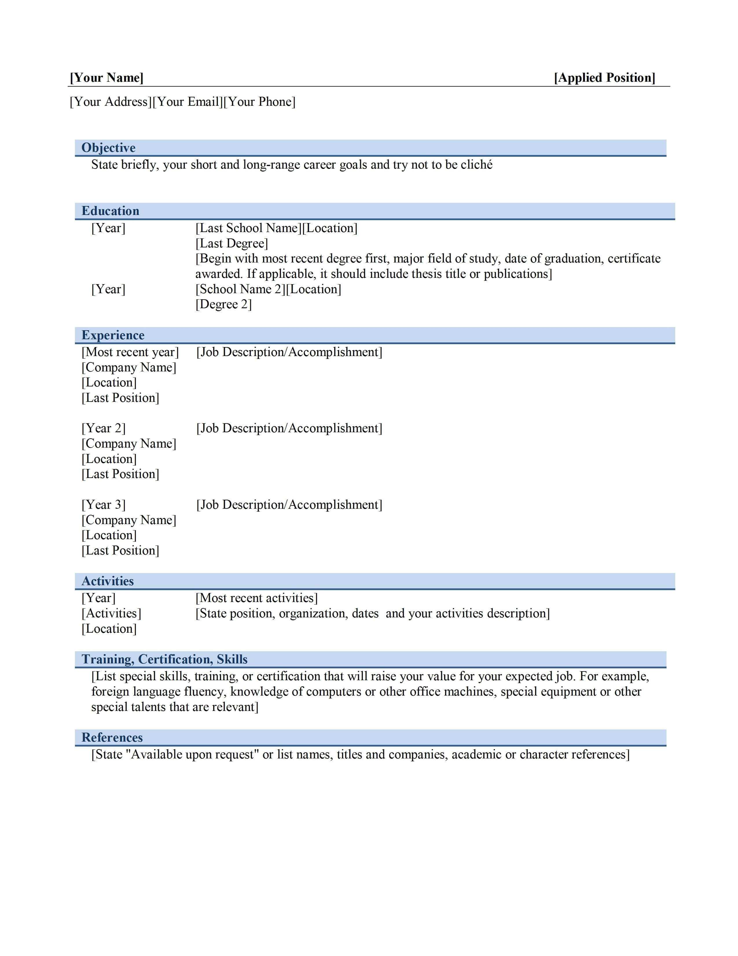 Resume Templates Free Download Microsoft Word Template 2007 With Regard To Microsoft Office Certificate Templates Free