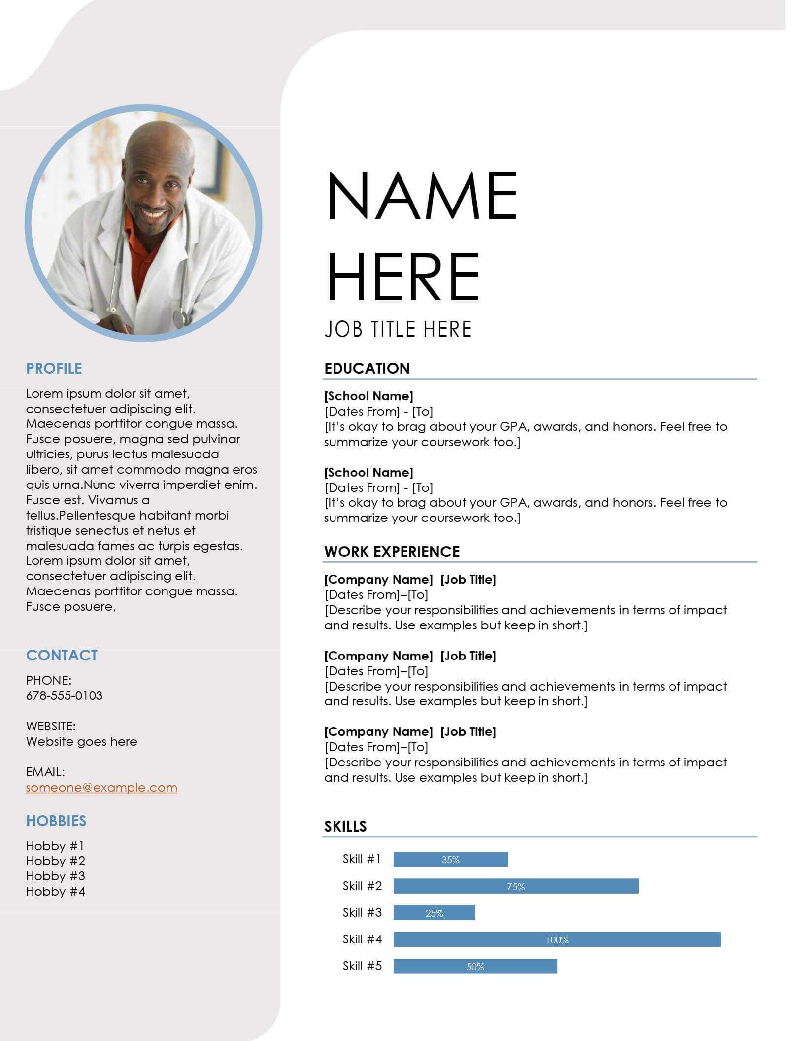 Resumes And Cover Letters - Office Intended For Microsoft Word Resume Template Free