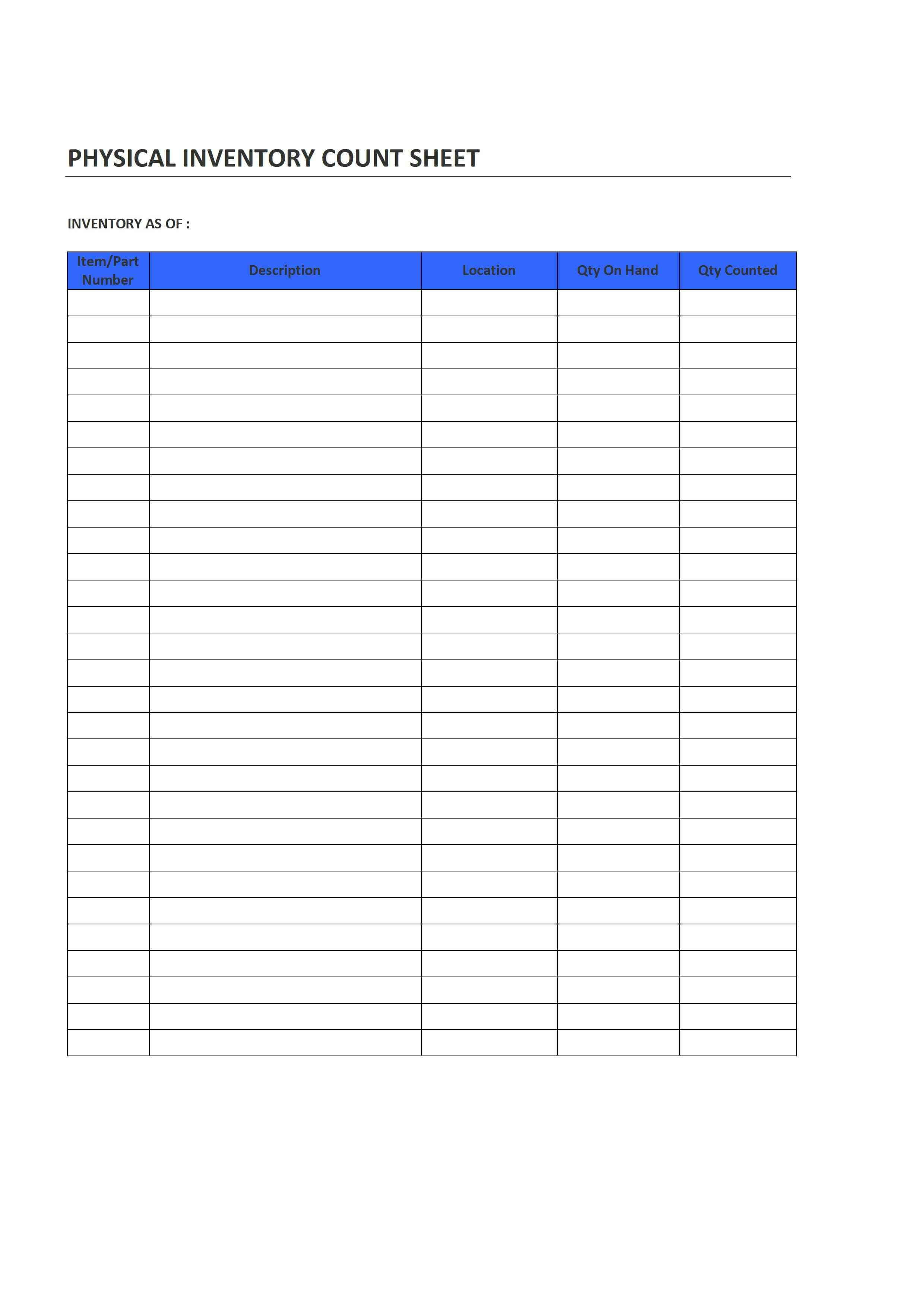 Retail Inventory Spreadsheet Example Of Physical Count Sheet Regarding Stock Report Template Excel